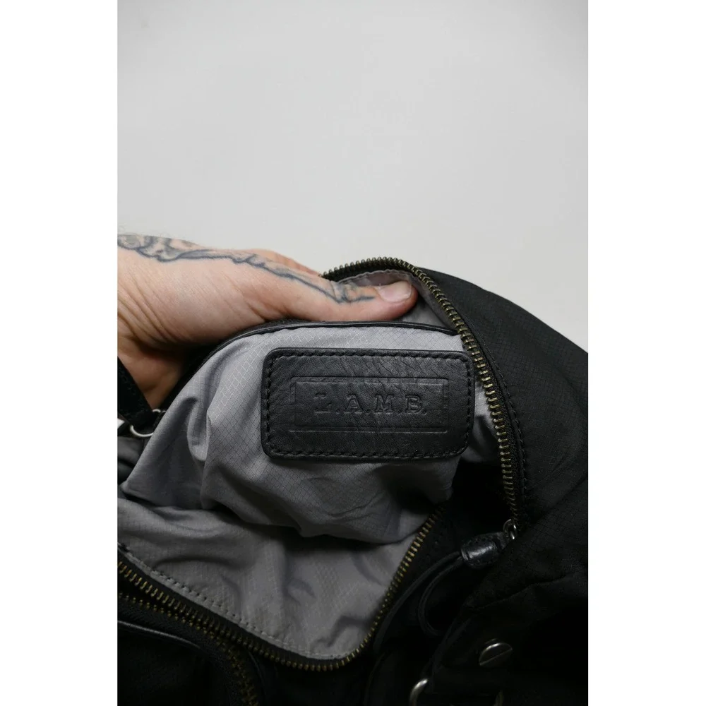 LAMB Gwen Stefani Black Nylon Hobo‎ Bag with Braided Handle